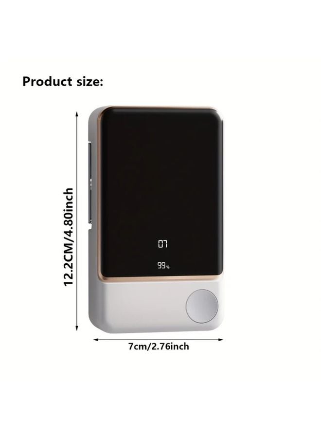 مصباح العلاج العطري الأبيض مع منفذ USB وناشر عطور بشاشة رقمية وإضاءة ليلية ومرطب هواء - Image 3